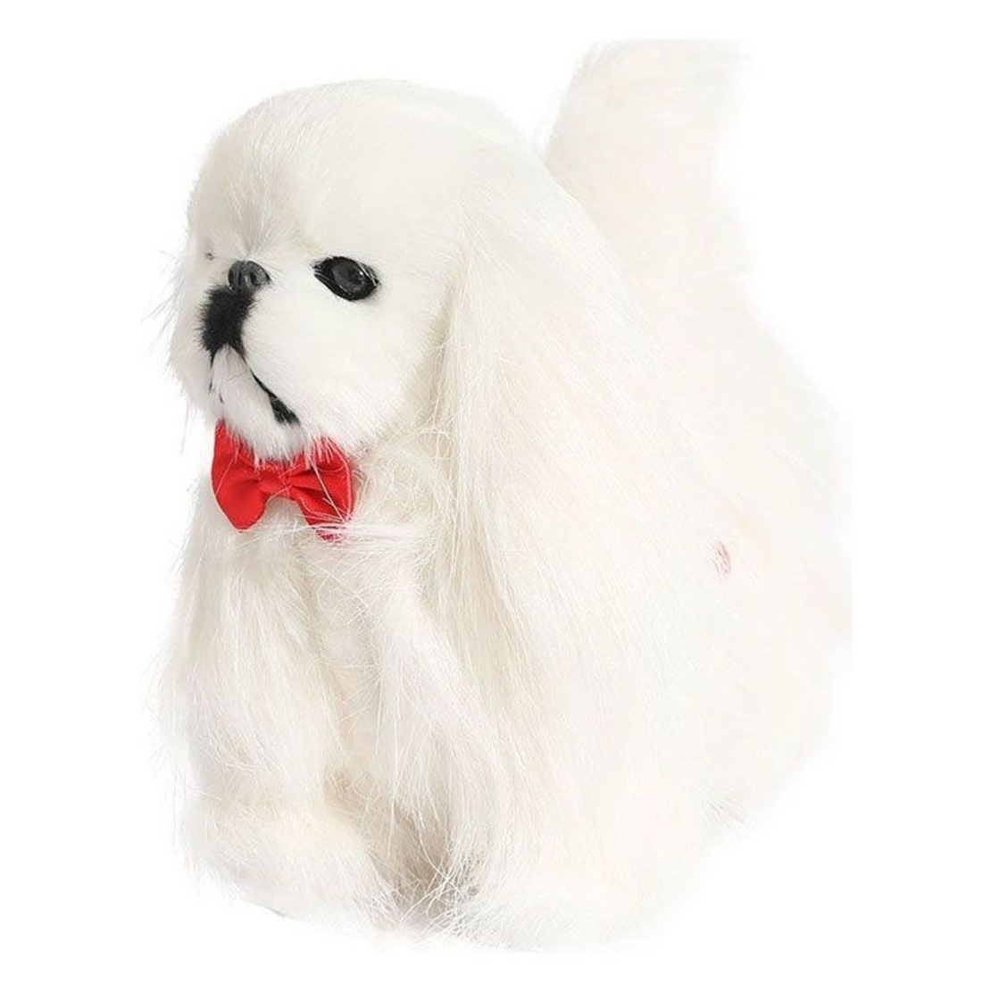 Интерактивна играчка Raya Toys ходещо лаещо куче пекинез, 18 см