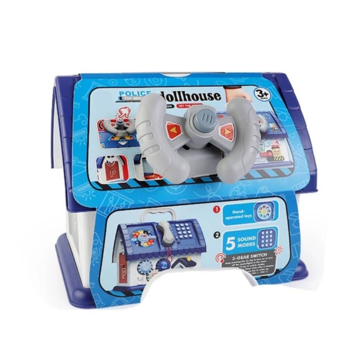 Raya Toys Полицейска къща с конструктор, 55 части