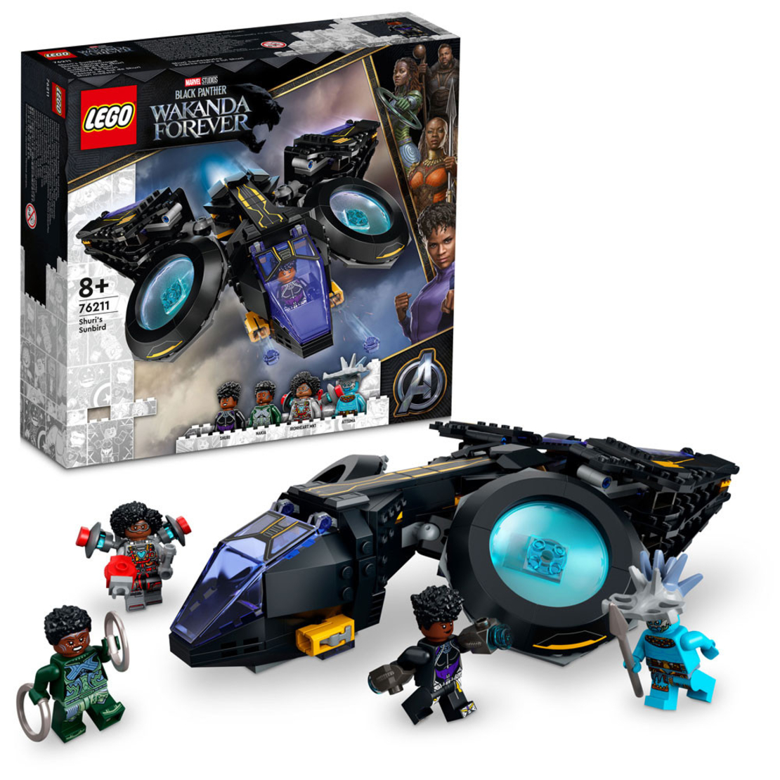 LEGO® Marvel Черната Пантера - Слънчевата птица на Шури 76211