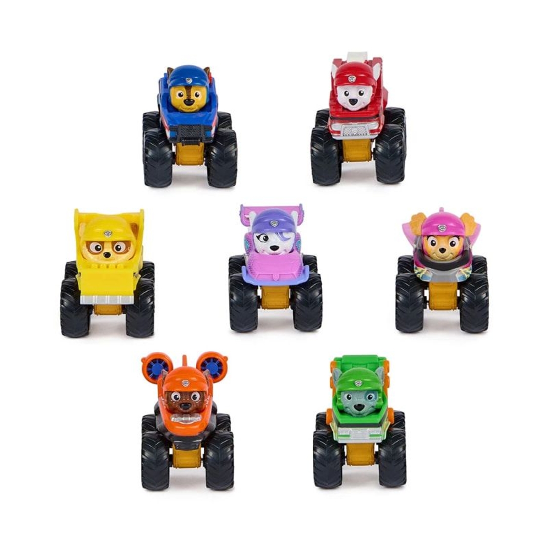 Комплект колички Spin Master Paw Patrol Rescue Wheels Pup Squad and Roxi, 7 бр.