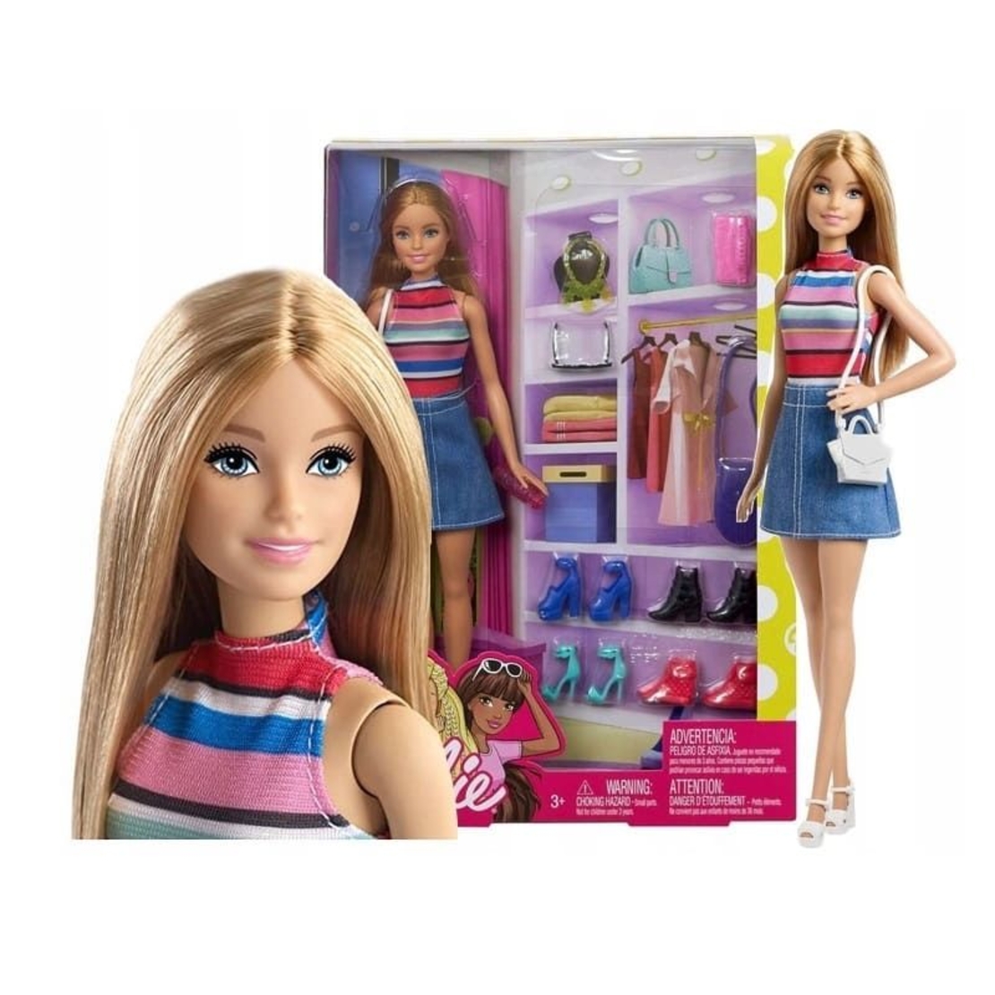 Кукла Mattel Barbie Гардероб с 11 аксесоара