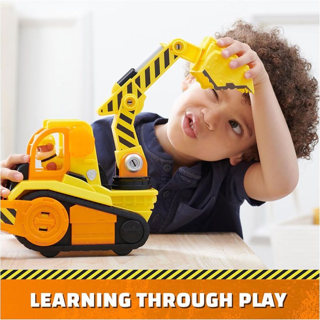 Игрален комплект Spin Master Paw Patrol Rubble & Crew Булдозерът на Ръбъл, със светлини и звуци