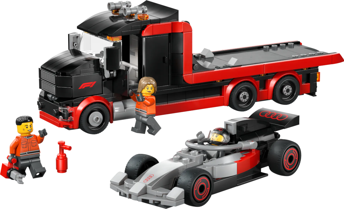 LEGO® City Камион F1 за показване със състезателна кола Audi F1 60493