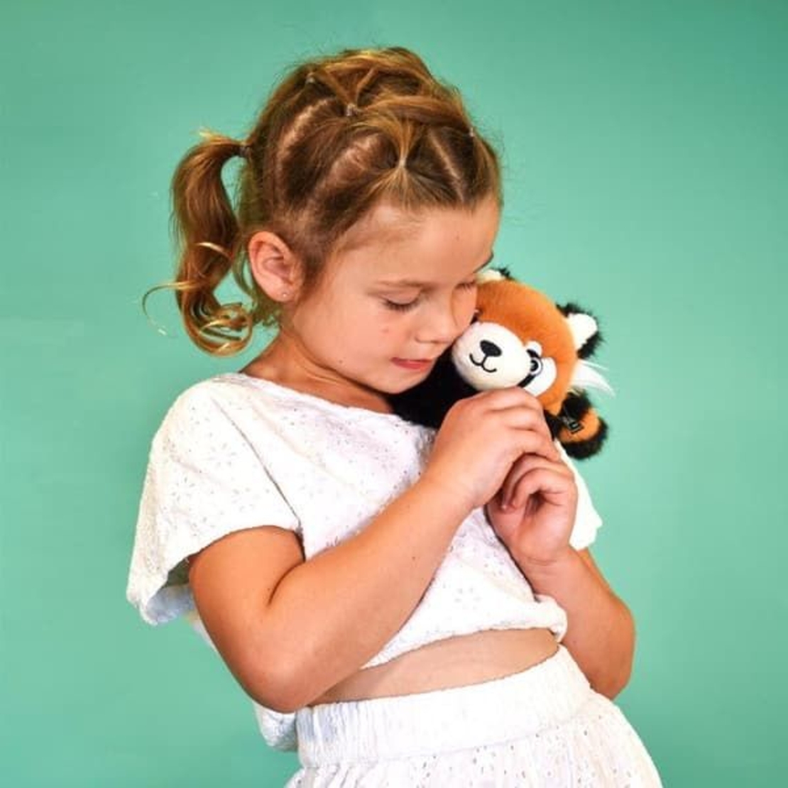 Плюшена играчка Doudou Podcolle, червена панда с магнит, 30 см.