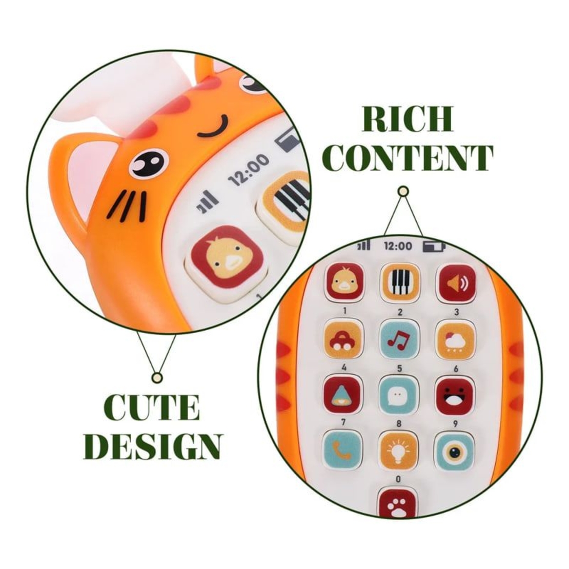 Бебешки телефон с гризалка Raya Toys Bei Bi Mobile, с музика и звуци