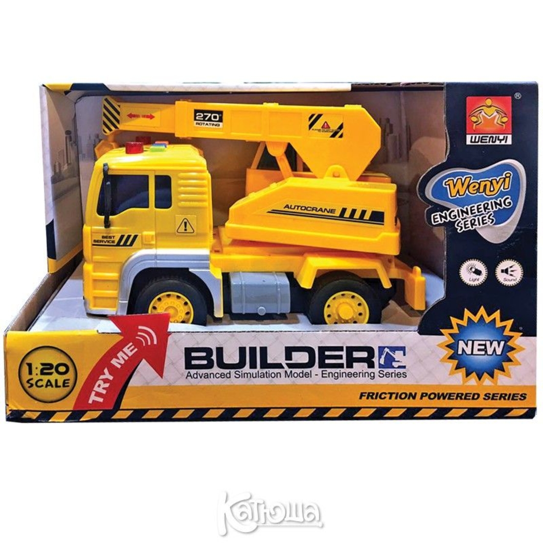 Кран с музика и светлини Wenyi Raya Toys 1:20