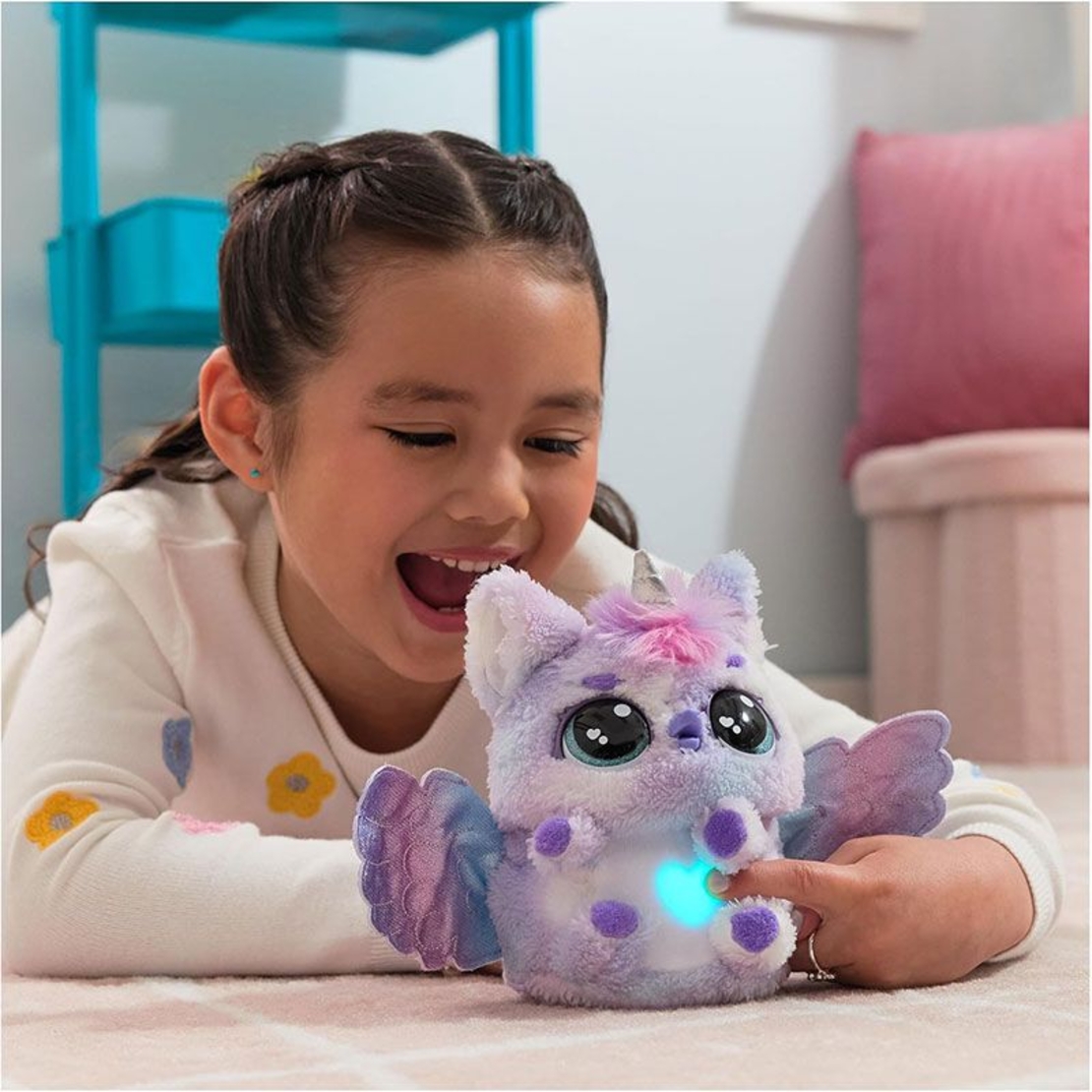 Интерактивна играчка изненада в яйце Spin Master Hatchimals Alive Mystery Hatch Pufficorn, със светлини и звуци