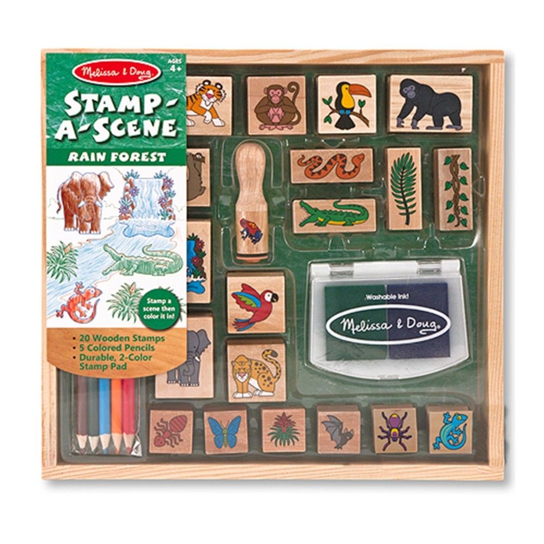 Дървени печати Melissa and Doug Тропическа гора 12423