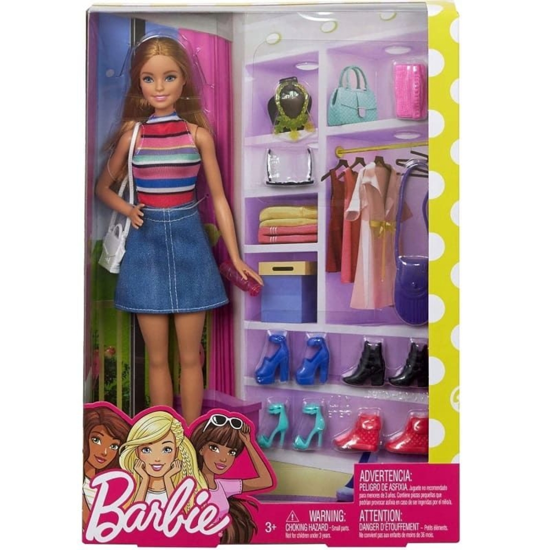 Кукла Mattel Barbie Гардероб с 11 аксесоара
