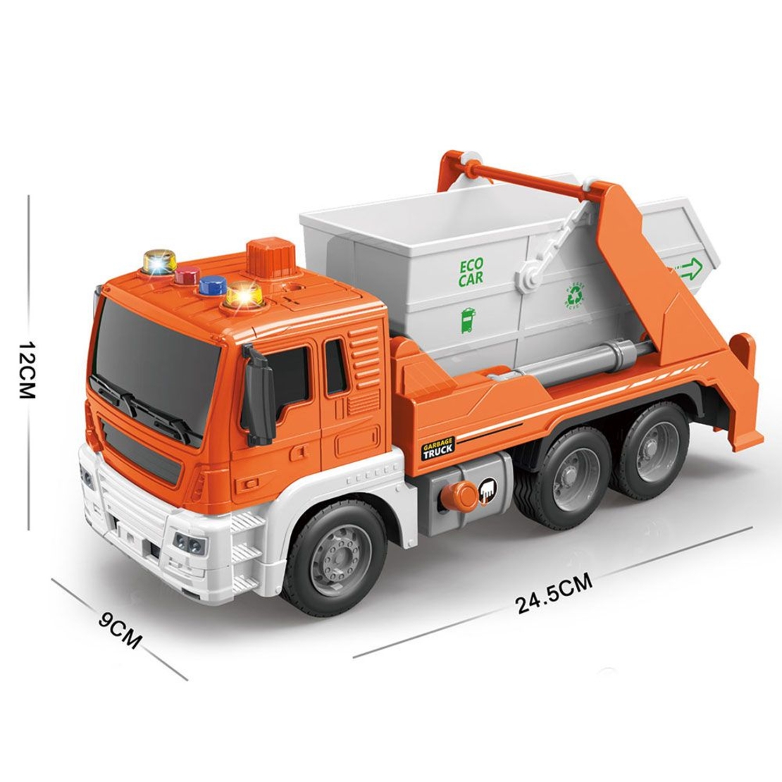 Детски камион за боклук Raya Toys Truck Car с музика и светлини, 1:16