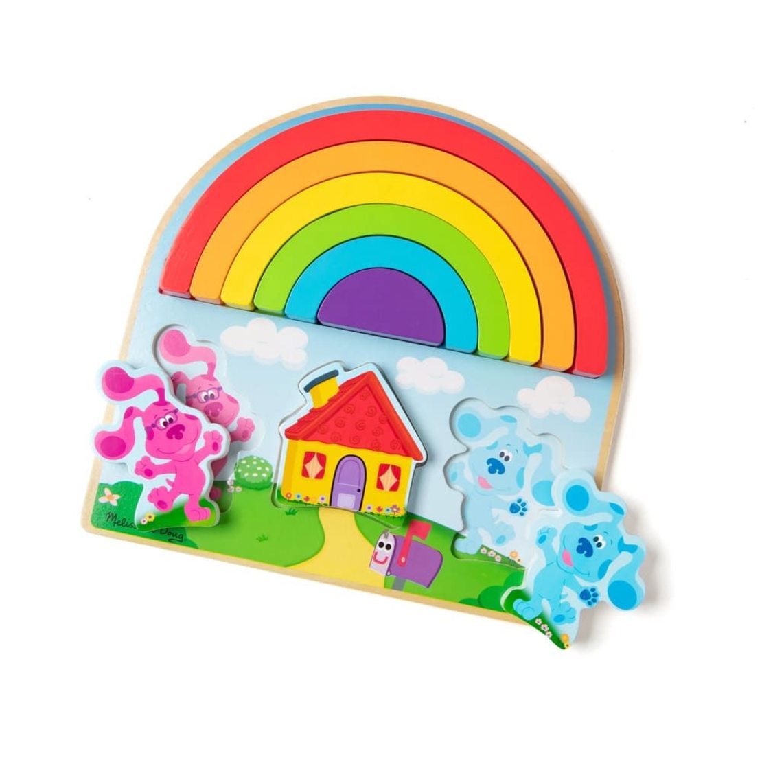 Дървен пъзел Melissa and Doug Blue's Clues & You! Дъга, 9 части, 33008