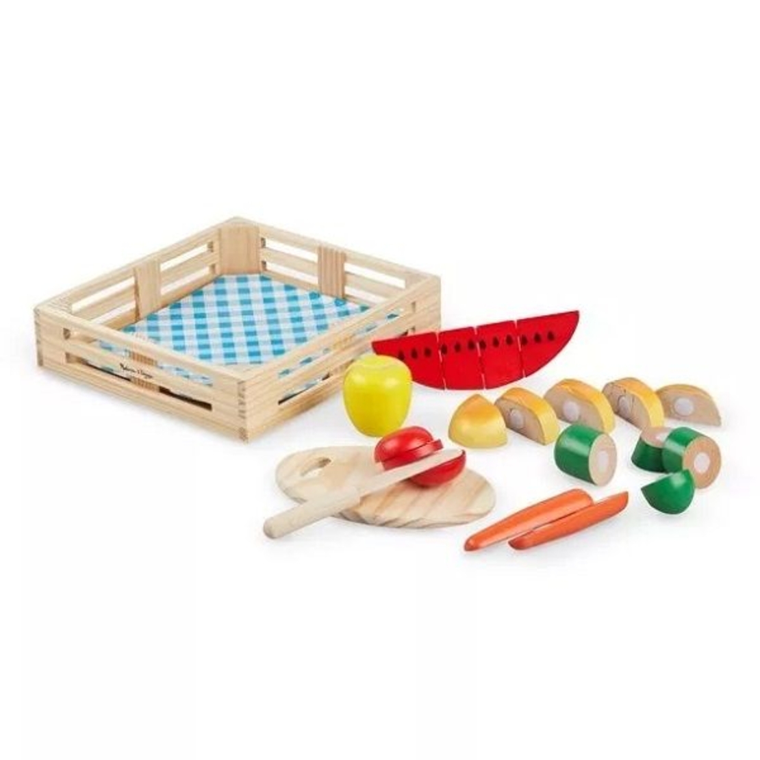 Детски дървен комплект за рязане Melissa and Doug Плодове 94041
