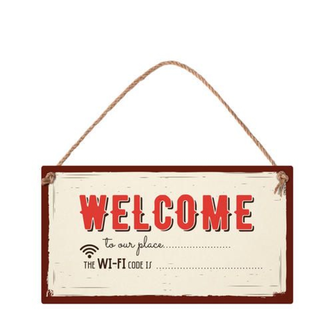 Табелка - Wi-fi code is...