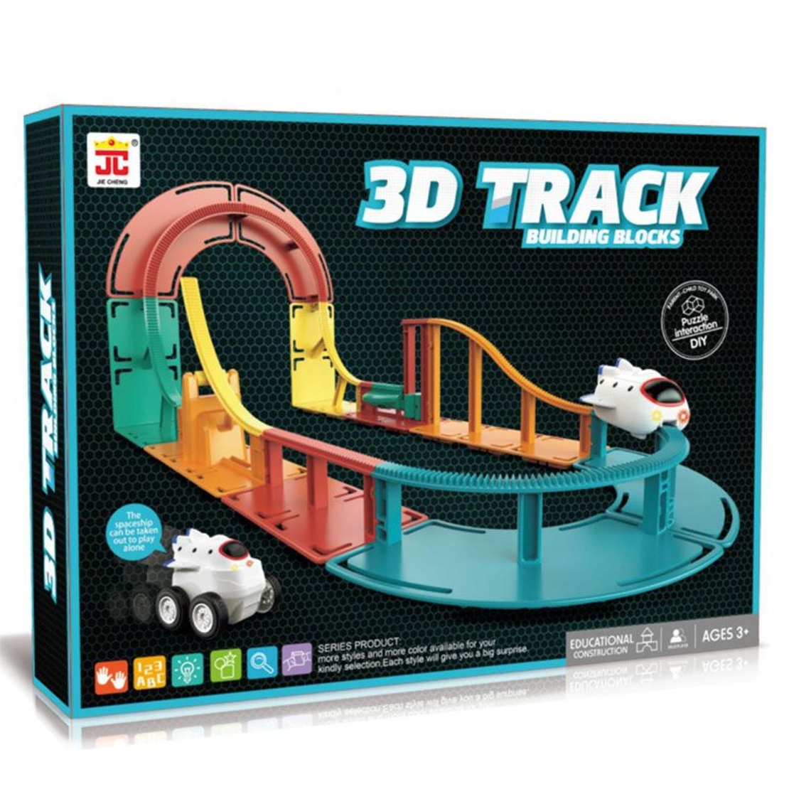 Детска писта 2 в 1 Raya Toys 3D Track Совалка със светлини