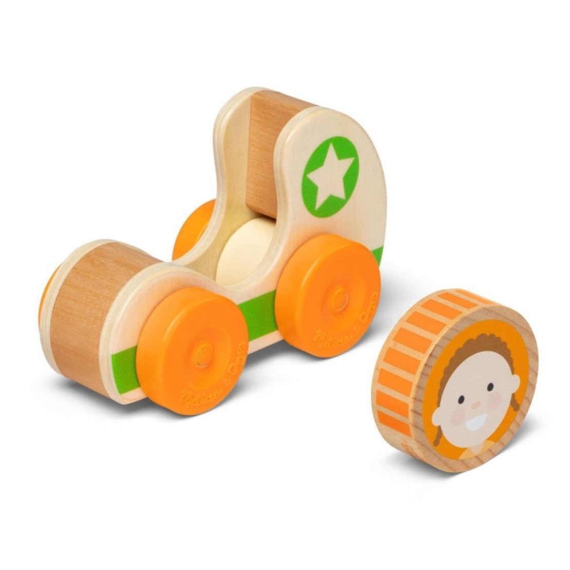 Дървена кола Melissa and Doug Star Car 30748, Асортимент
