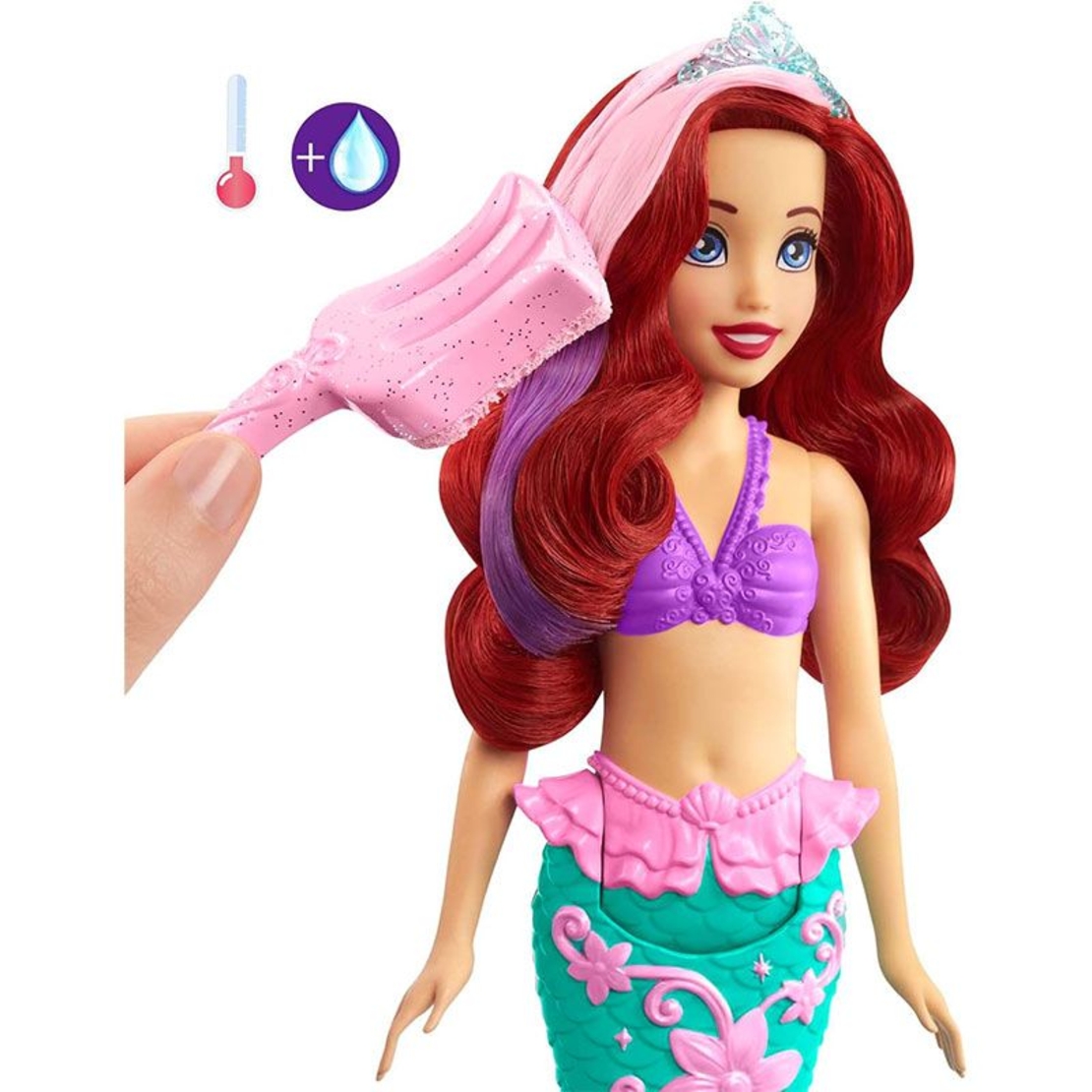 Кукла Mattel Disney Princess Color Splash Ариел, 29 см., 30 см.