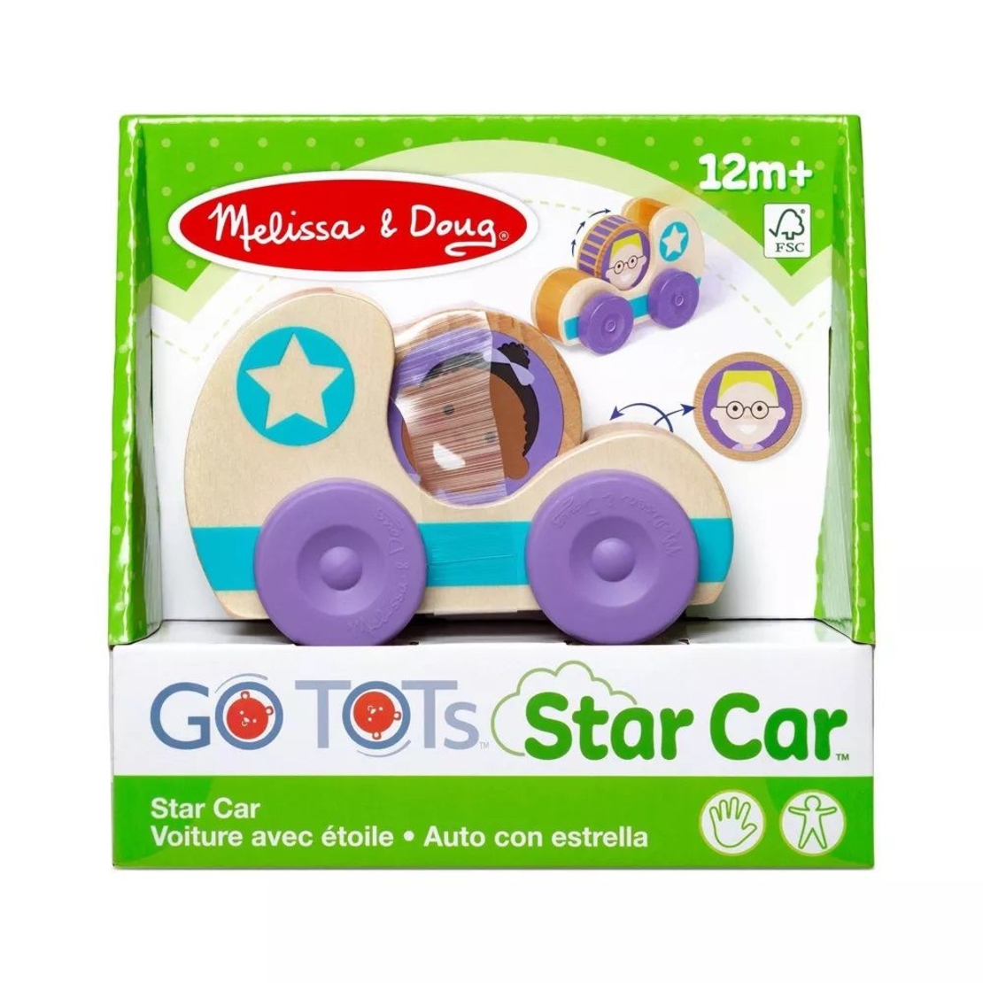 Дървена кола Melissa and Doug Star Car 30748, Асортимент