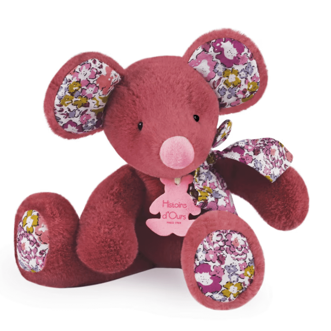 Плюшена играчка Doudou Copains Calins мишка теракотен цвят 20 см, HO3193