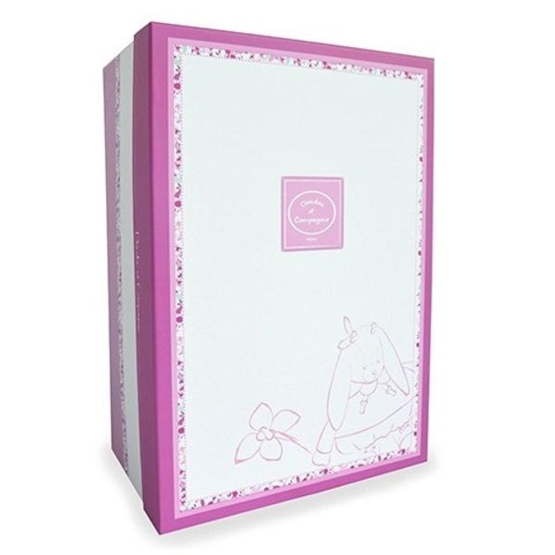 Плюшена играчка за гушкане Doudou заек, с клипс за залъгалка 17 см.