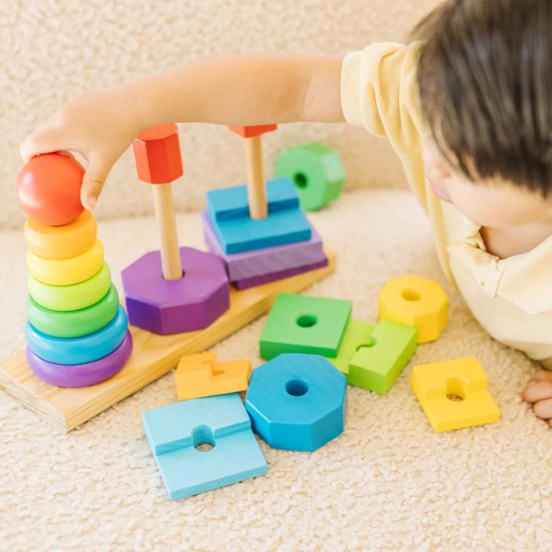 Дървен сортер с геометрични фигури Melissa and Doug, 21части 567