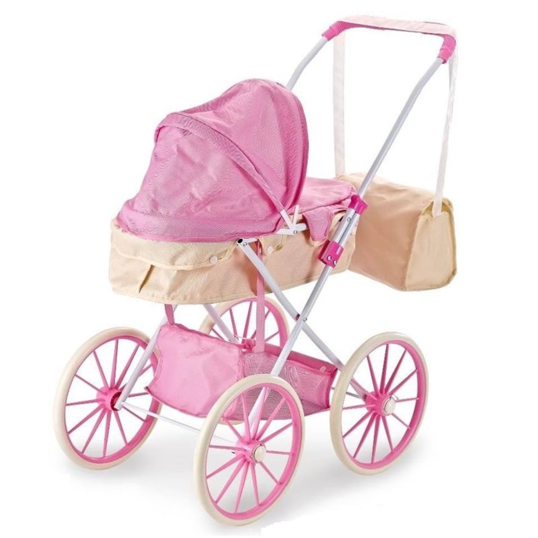 Количка за кукли Raya Toys с чанта и багажник