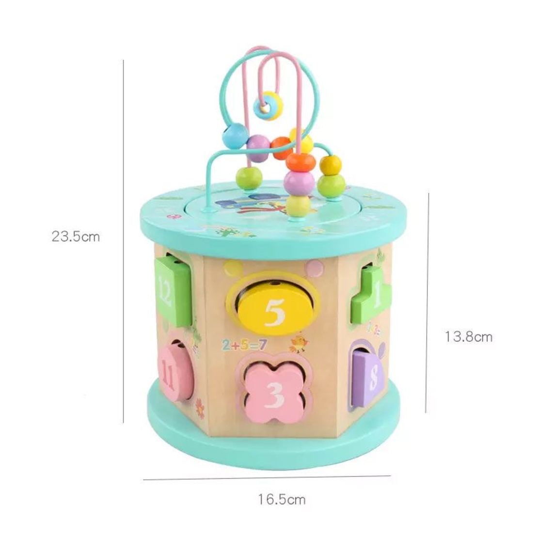 Дървен сортер Raya Toys с лабиринт и настолна игра