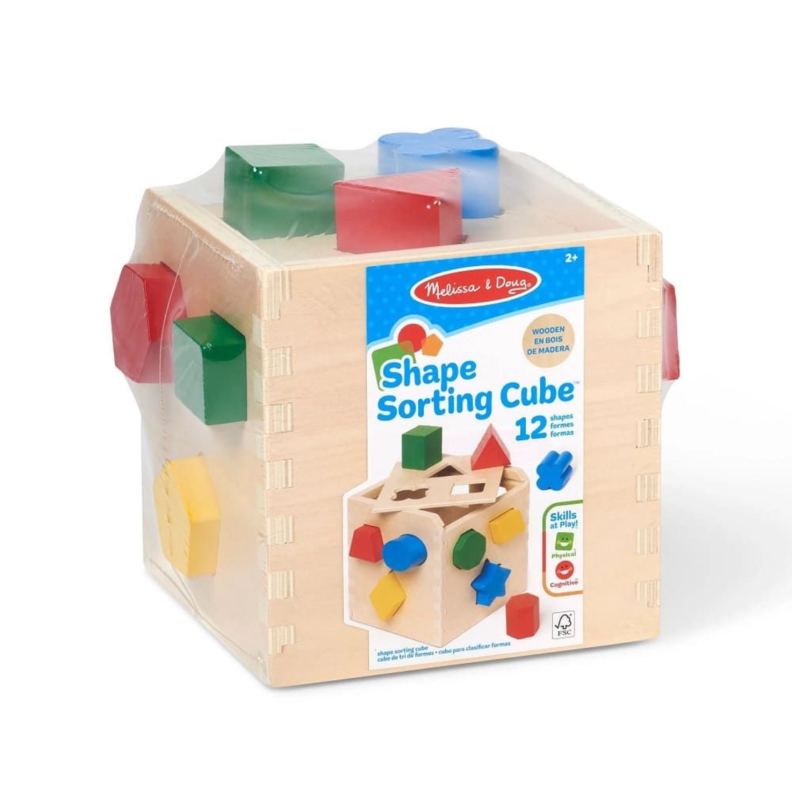 Дървен сортер Melissa and Doug Куб с форми 575