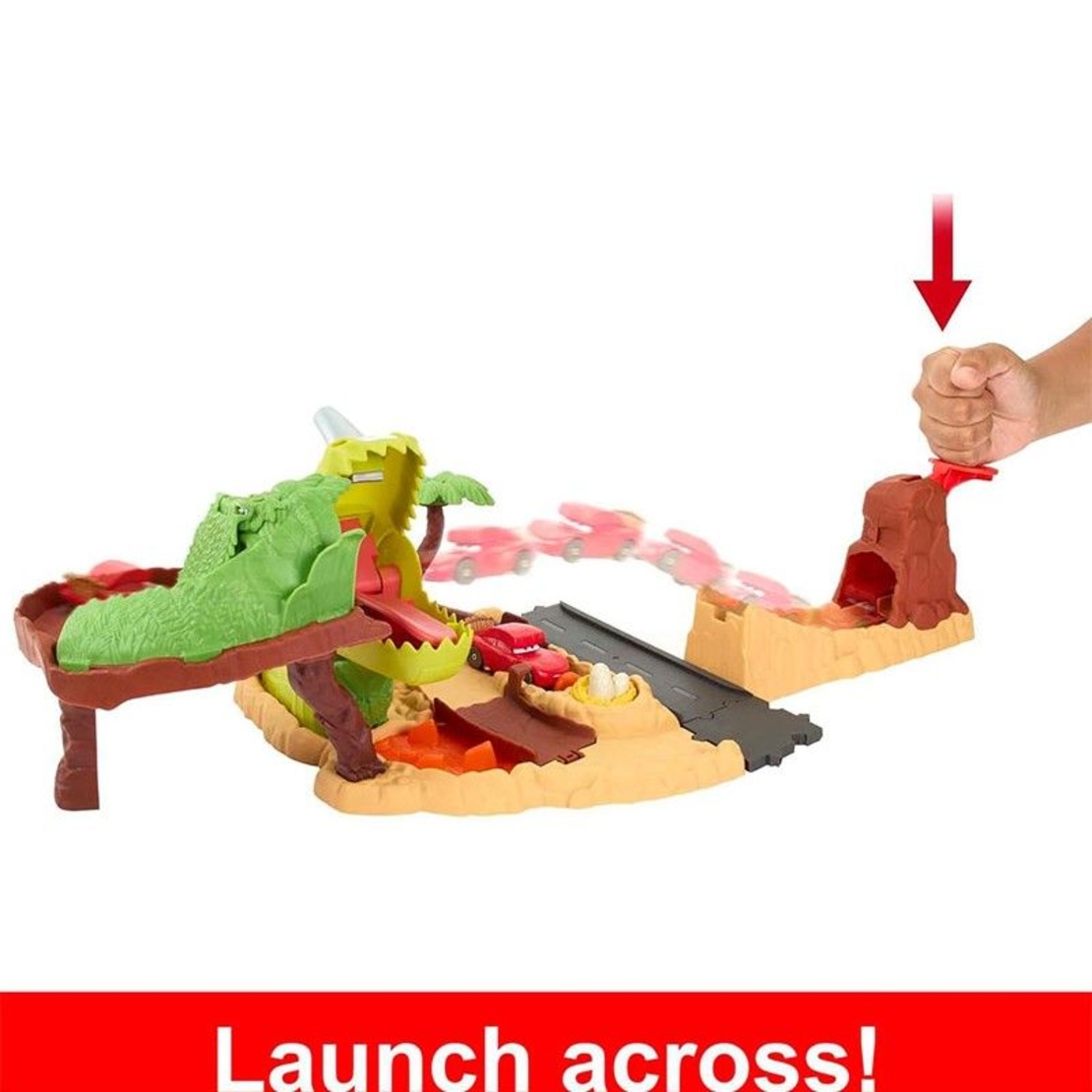 Писта Mattel Cars Dino Playground, с една кола Lightning McQueen