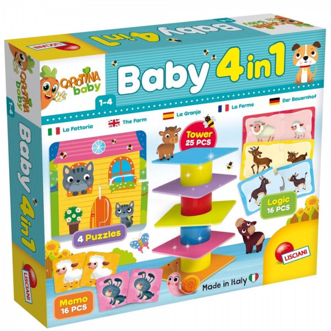 Комплект игри Lisciani CAROTINA BABY 4в1, 79872