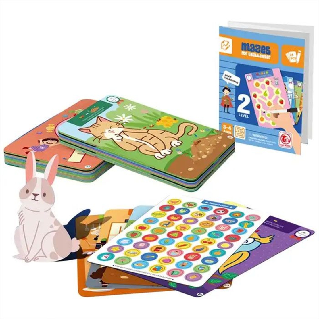 Образователни карти с маркер Raya Toys Learn and Practice Логика ниво 2, 25 броя