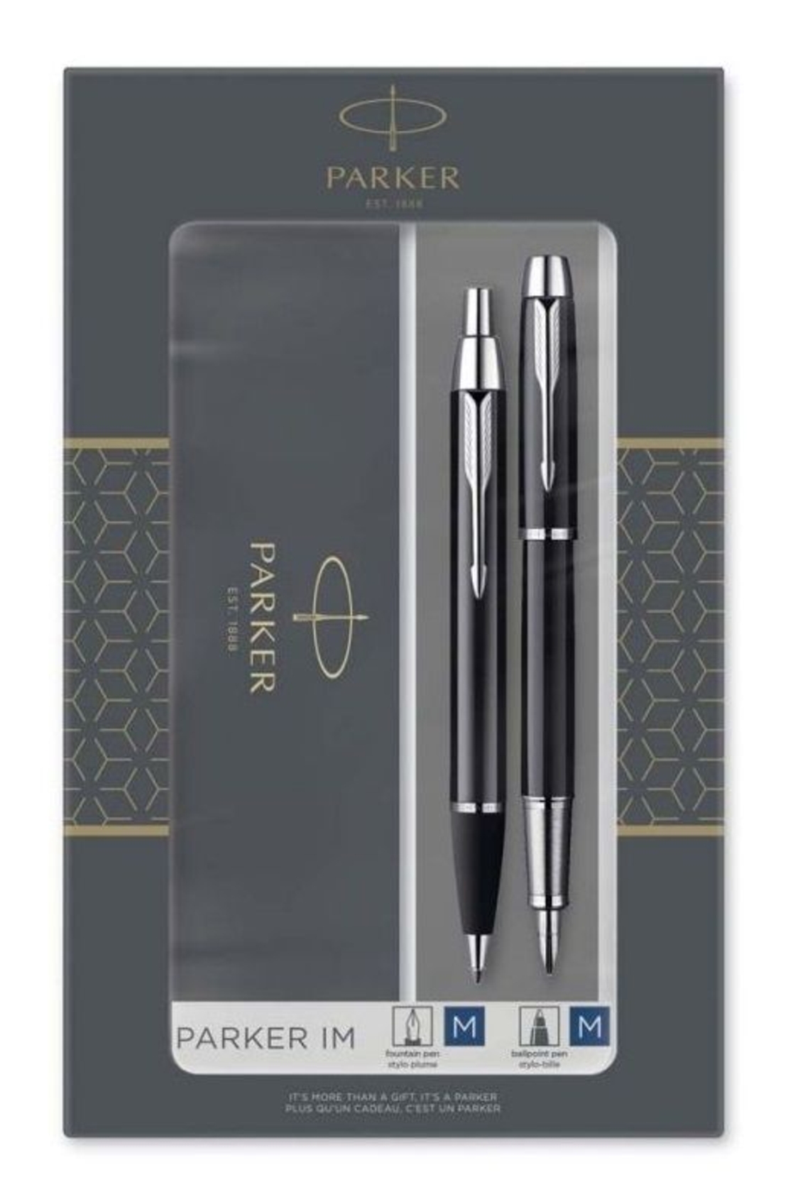 Комплект Parker IM Black Ct - химикалка и писалка