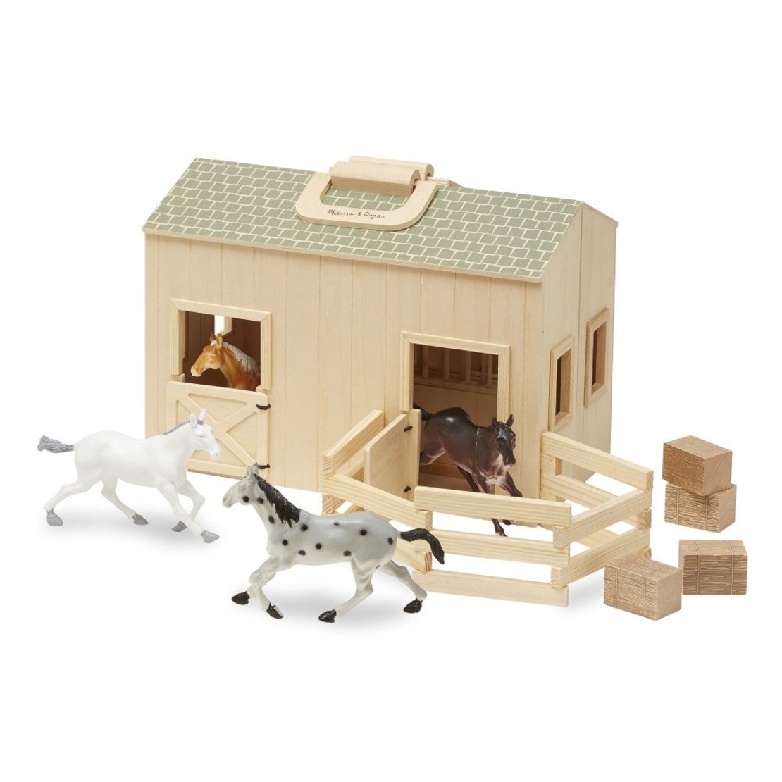 Дървена конеферма с 4 коня Melissa and Doug 13704