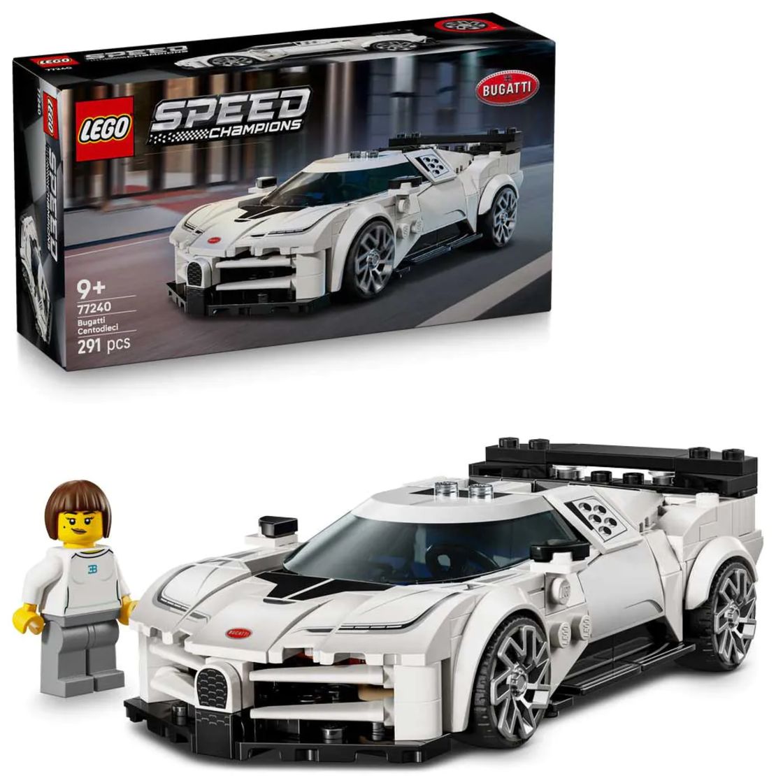 LEGO® Speed Champions Хиперспортна кола Bugatti Centodieci 77240