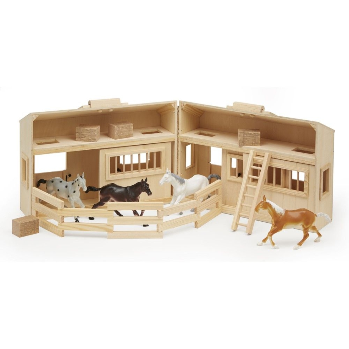 Дървена конеферма с 4 коня Melissa and Doug 13704