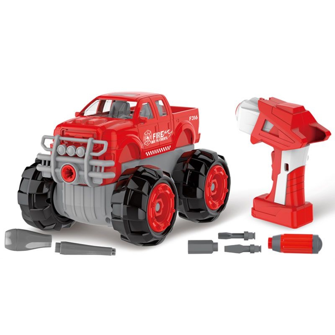Детска кола за игра Raya Toys разглобяема, с инструменти