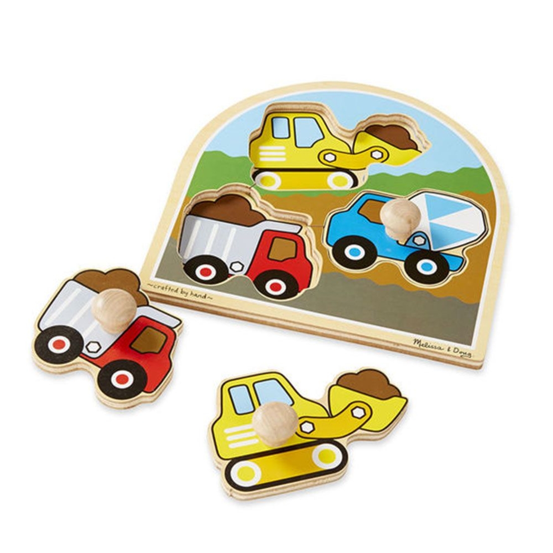 Дървен пъзел Melissa and Doug Камиони 13395