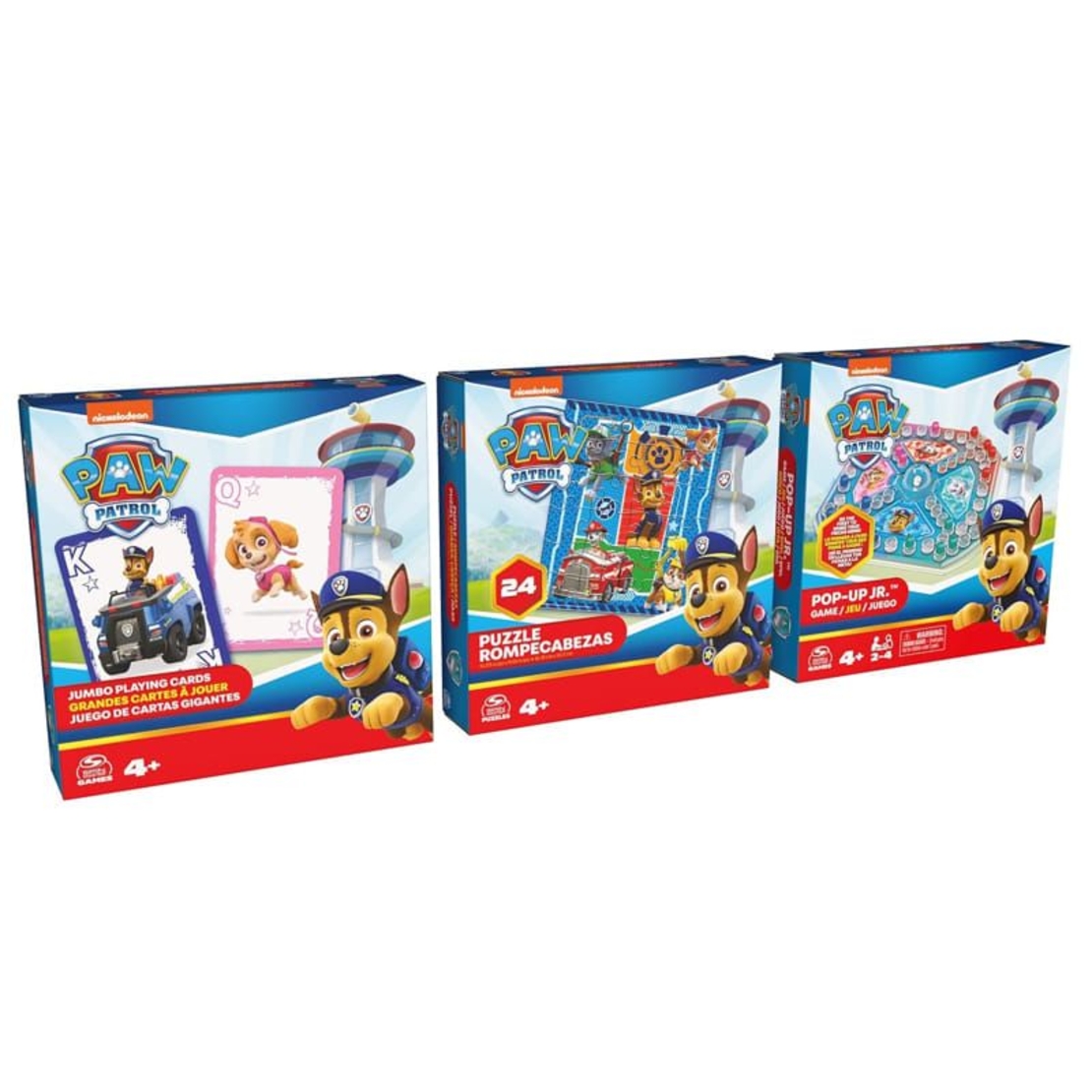 Комплект настолни игри Paw Patrol Не се сърди човече, Пъзел, Карти
