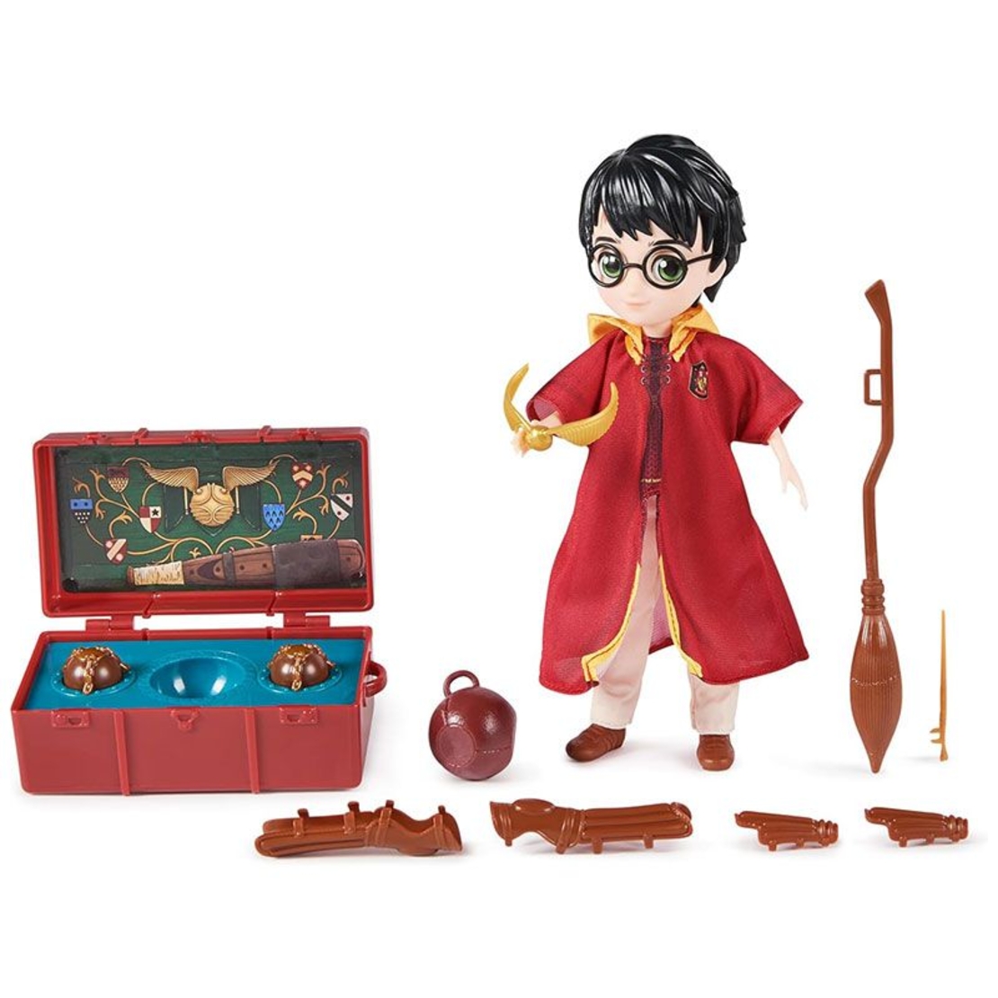 Кукла Spin Master Harry Potter Wizarding World Quidditch Doll Gift Set с 10 аксесоара, 20 см