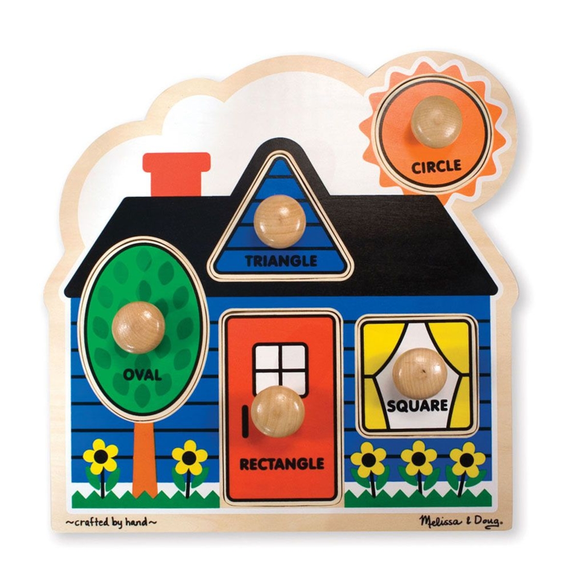 Дървен пъзел Melissa and Doug Геометрични форми 12053