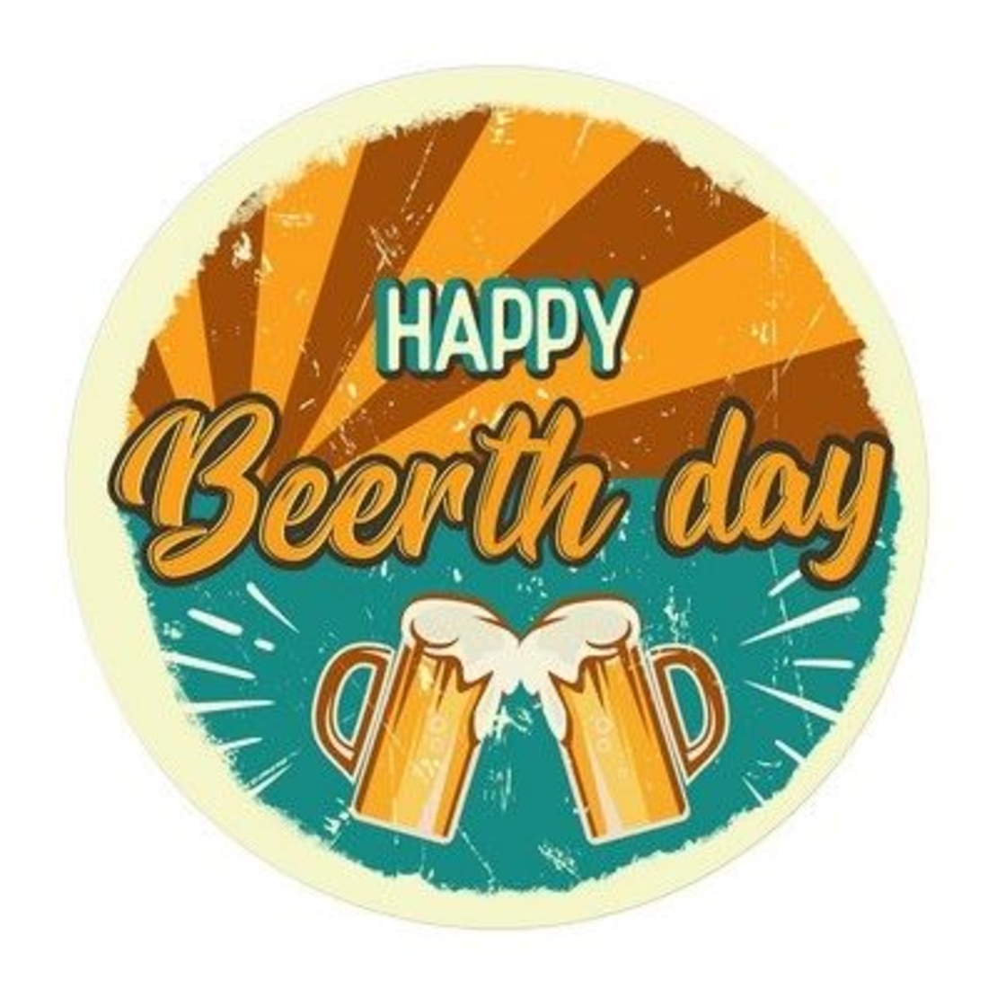Табелка - картичка - Happy Beerth day