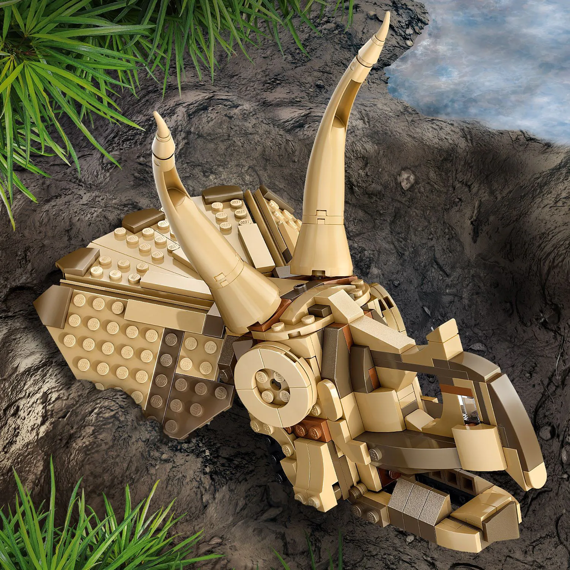 LEGO® Jurassic World Вкаменелости от динозаври череп на трицератопс 76969