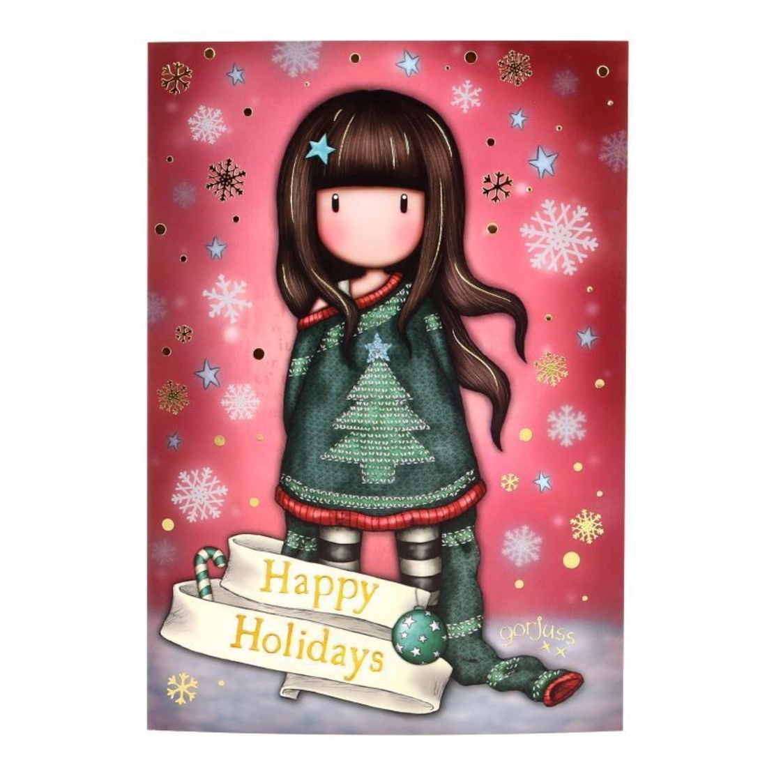 Комплект от 8 Коледни картички - Santoro Gorjuss Merry and Bright - Cosy