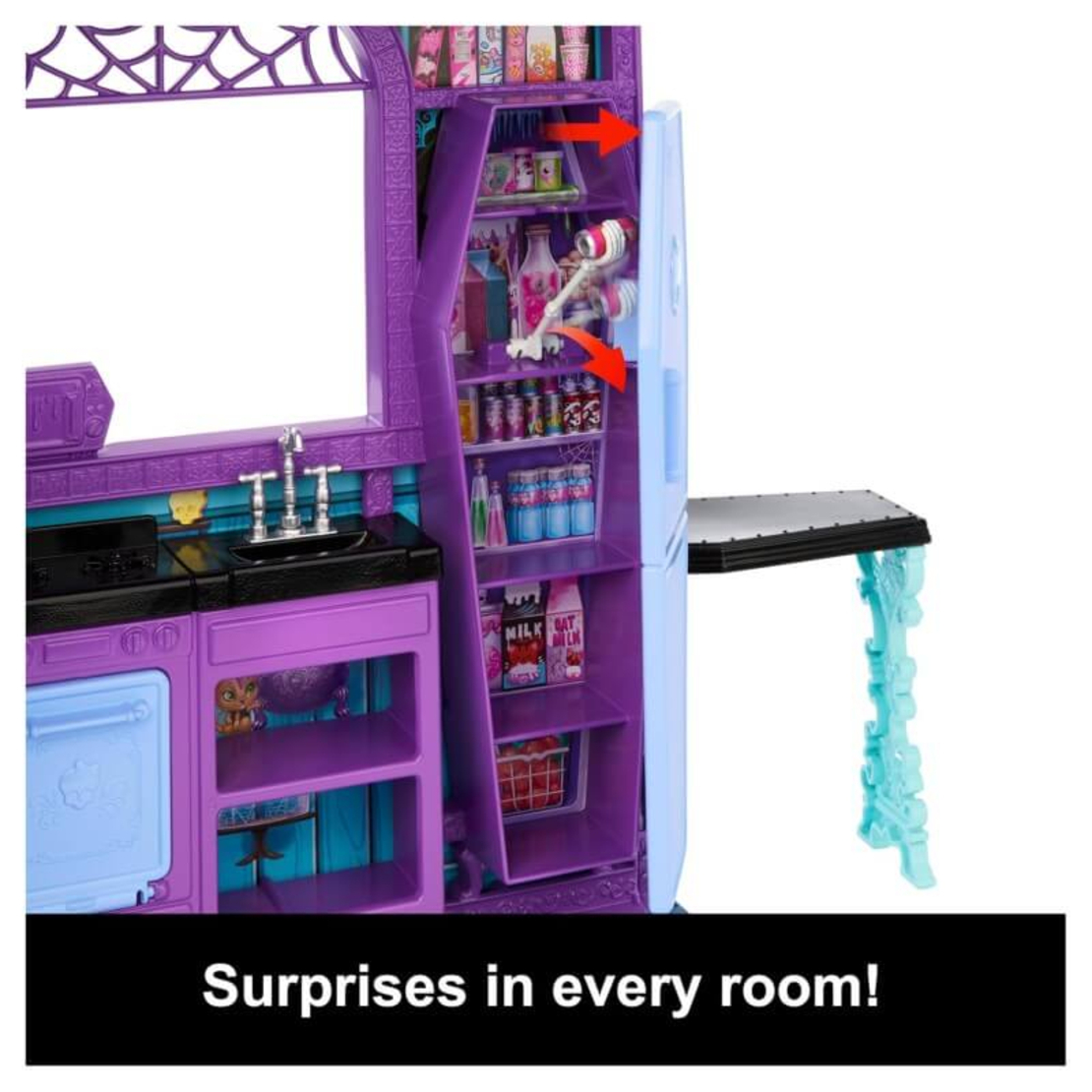Къща за кукли Mattel Monster High Boo-tique Hotel с 13 аксесоара, JBF16