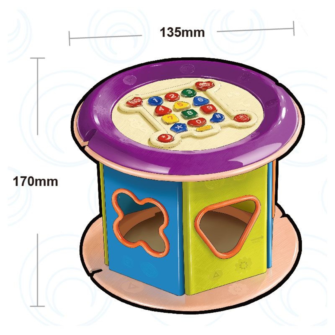 Сортер барабанче Raya Toys с форми и звуци
