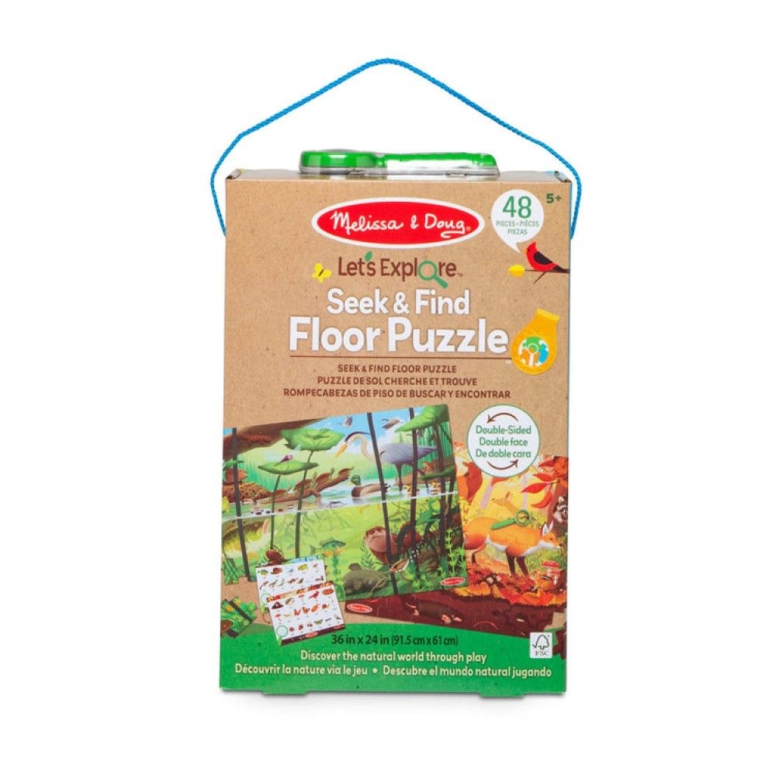 Двустранен пъзел Melissa and Doug с игра Потърси и Намери 48ч. 30833