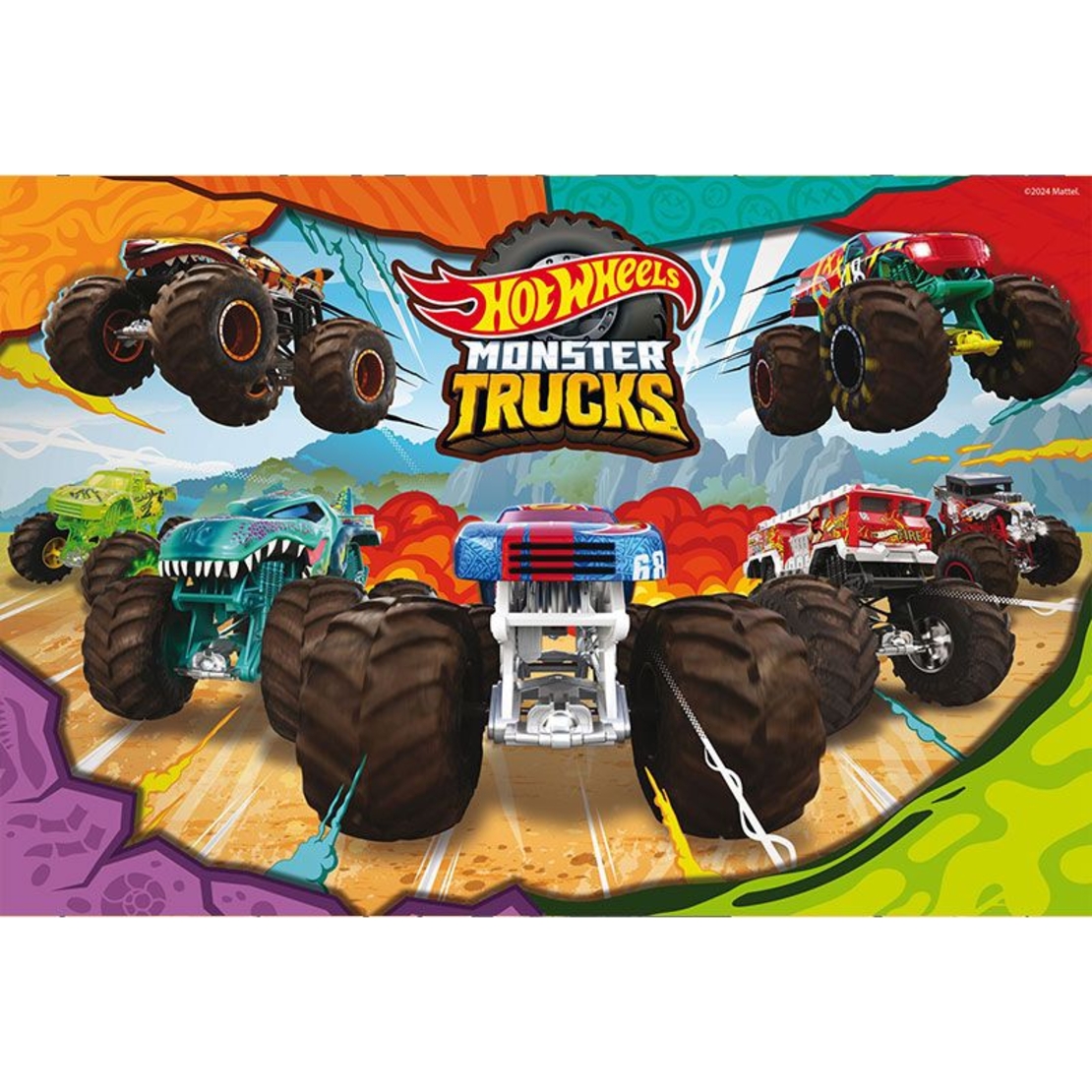 Детски пъзел Lisciani Hot Wheels Maxifloor, 2 x 60 части