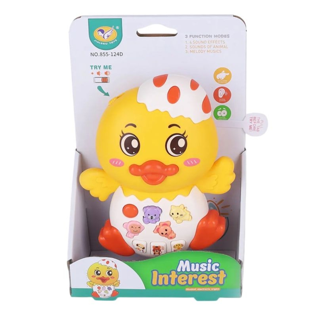 Интерактивна бебешка играчка Raya Toys Пате със звуци и светлини