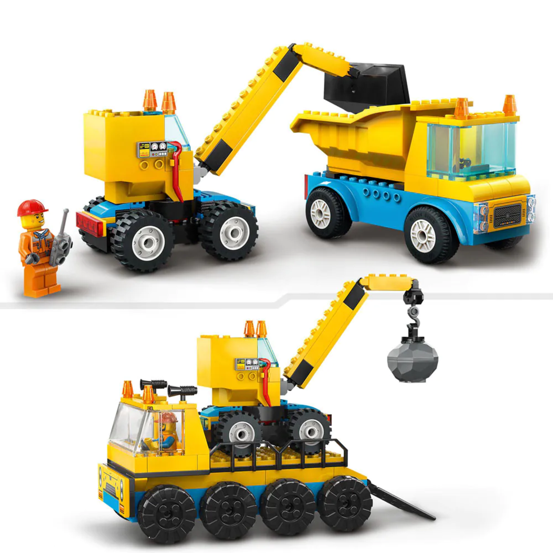 LEGO® City Строителни камиони и кран с разбиваща топка 60391