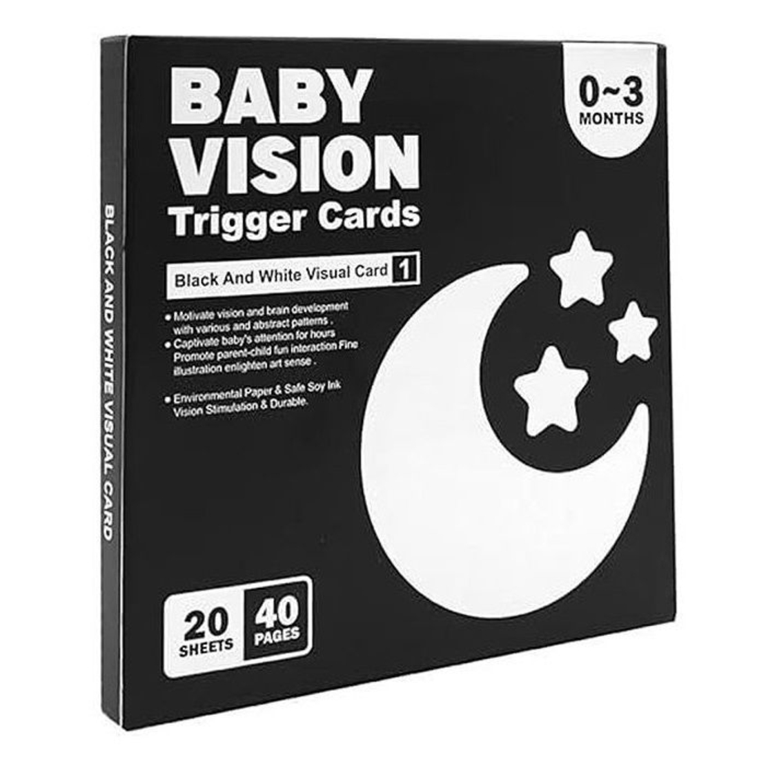 Бебешки карти за визуална стимулация Raya Toys, 0-12 м.