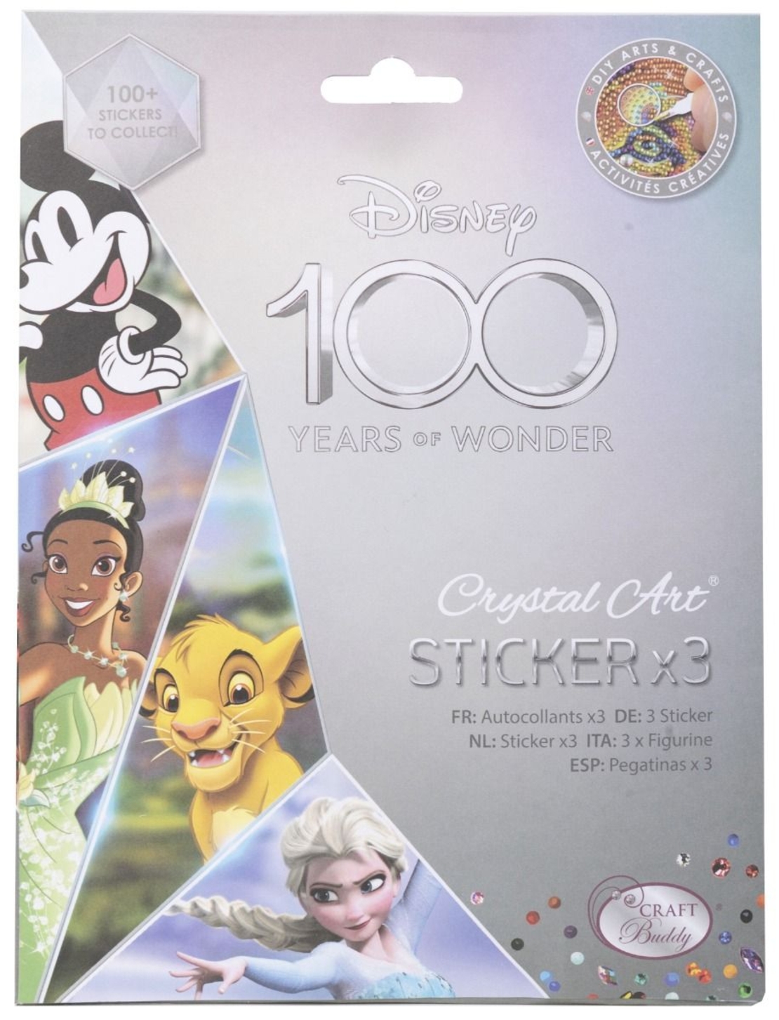 Комплект стикери Craft Buddy - Disney 100 - диамантен гоблен пакет